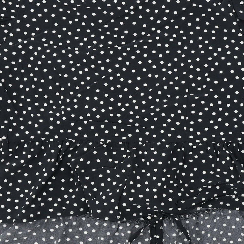 George  Womens Black Polka Dot  Cardigan Jumper Size 14