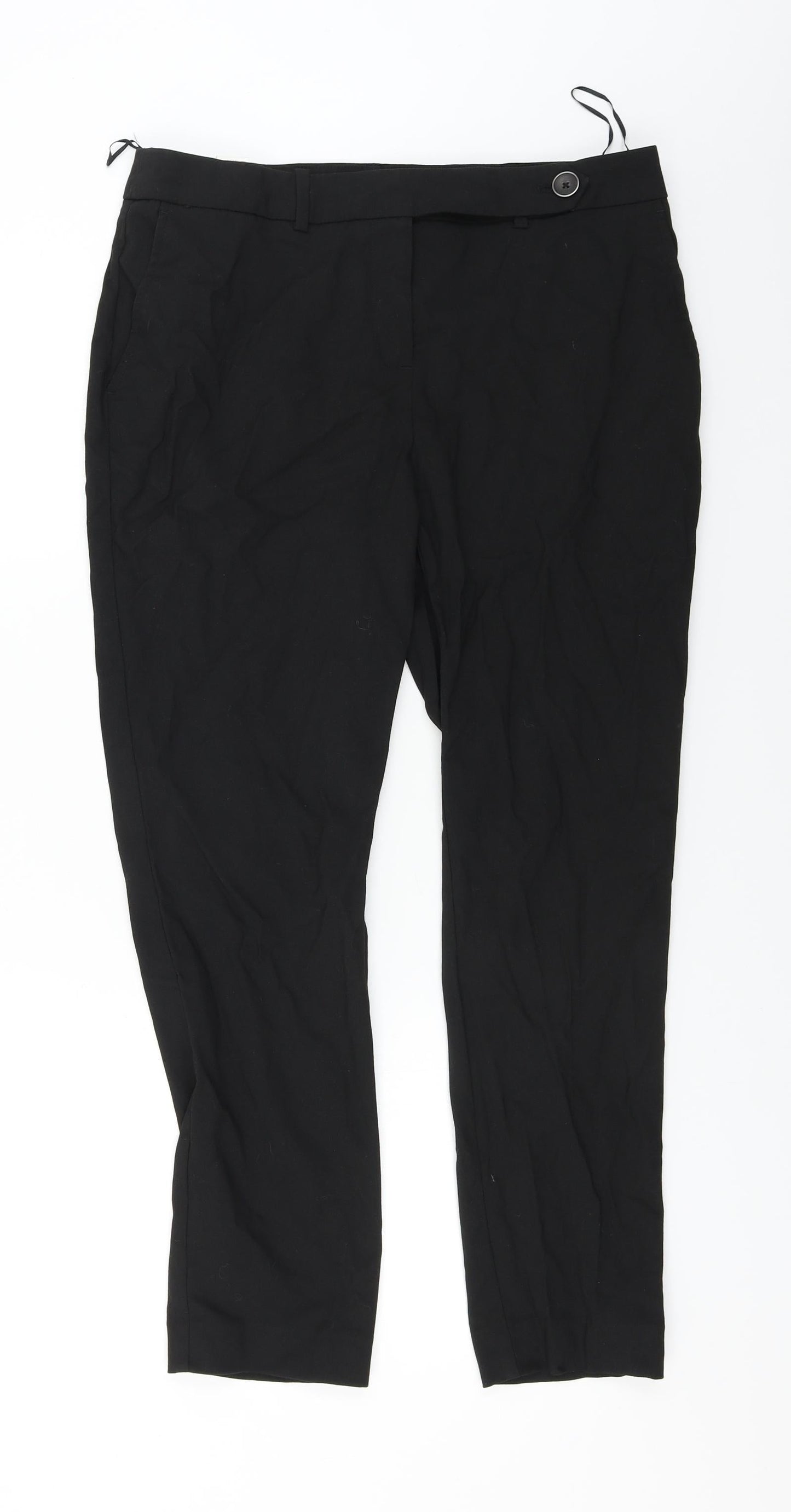 Womens UK Size 12 NEXT Regular Fit  Black Trousers