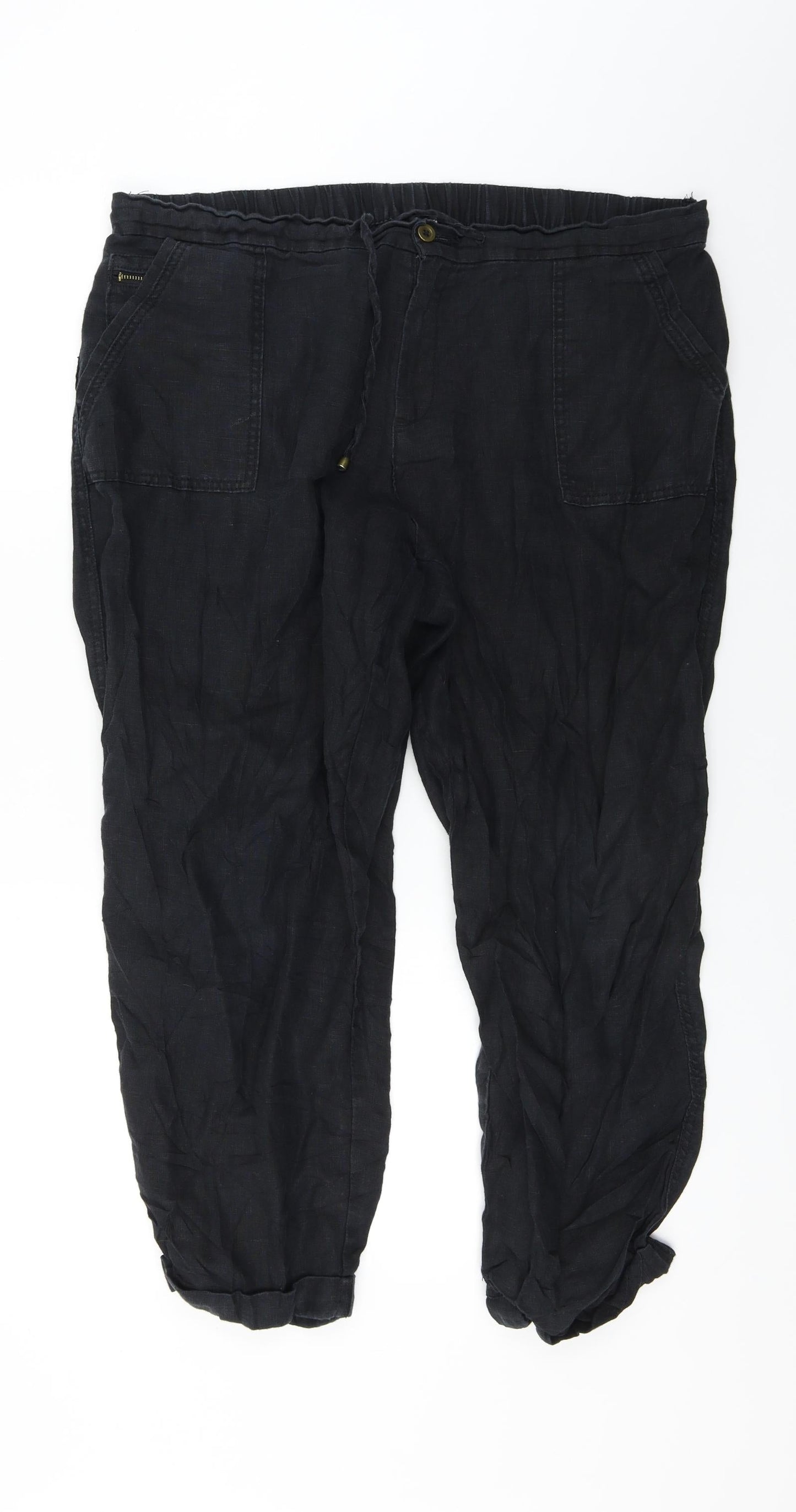 George  Womens Black   Cropped Trousers Size 38 in L23 in