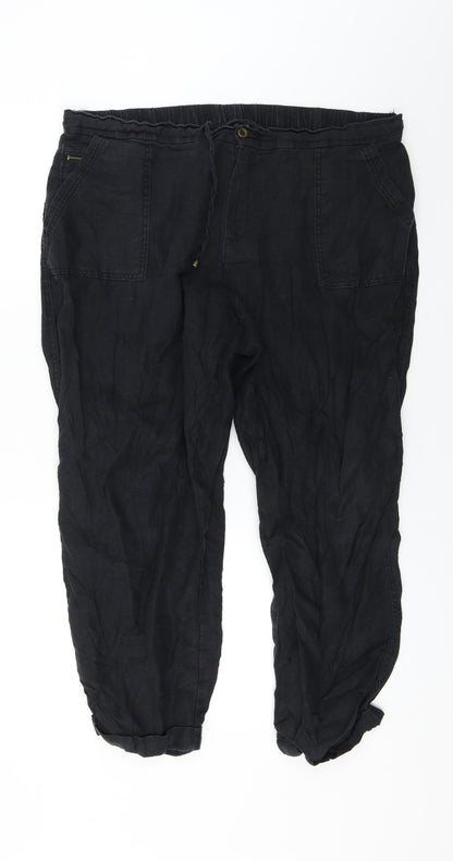 George  Womens Black   Cropped Trousers Size 38 in L23 in