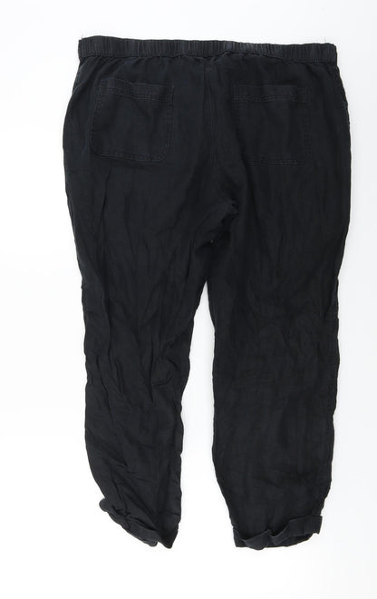 George  Womens Black   Cropped Trousers Size 38 in L23 in