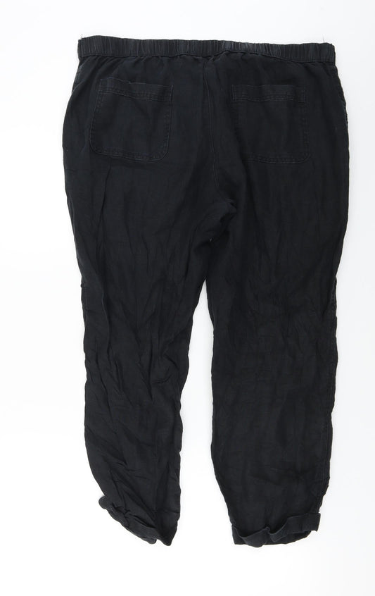 George  Womens Black   Cropped Trousers Size 38 in L23 in