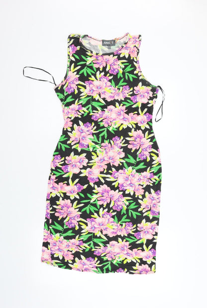 Apricot Womens Black Floral  Fit & Flare  Size 12