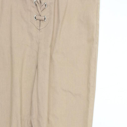 Womens UK Size 18 deniem & co Regular Fit  Beige Trousers