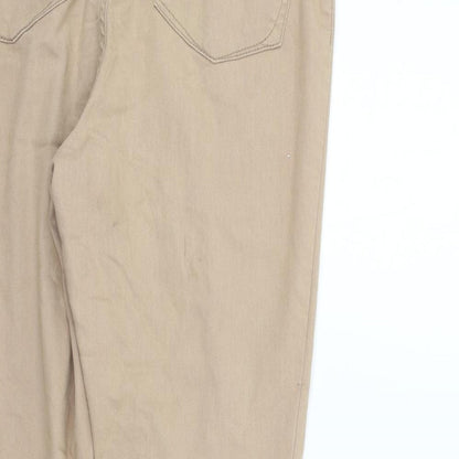 Womens UK Size 18 deniem & co Regular Fit  Beige Trousers