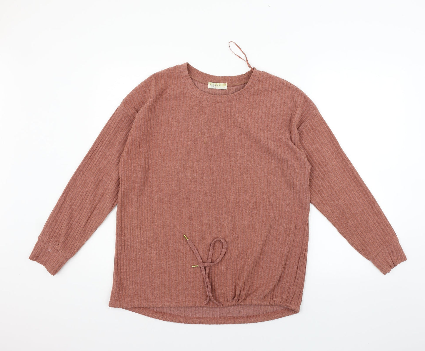 Womens UK Size 12 Papaya Beige Pullover Jumper