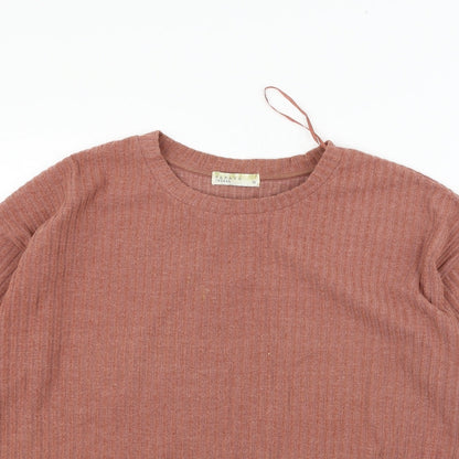 Womens UK Size 12 Papaya Beige Pullover Jumper