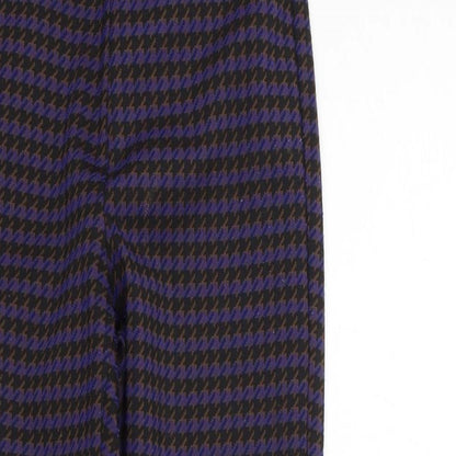 Marks and Spencer Womens Purple Check  Jegging Leggings Size 6 L26 in