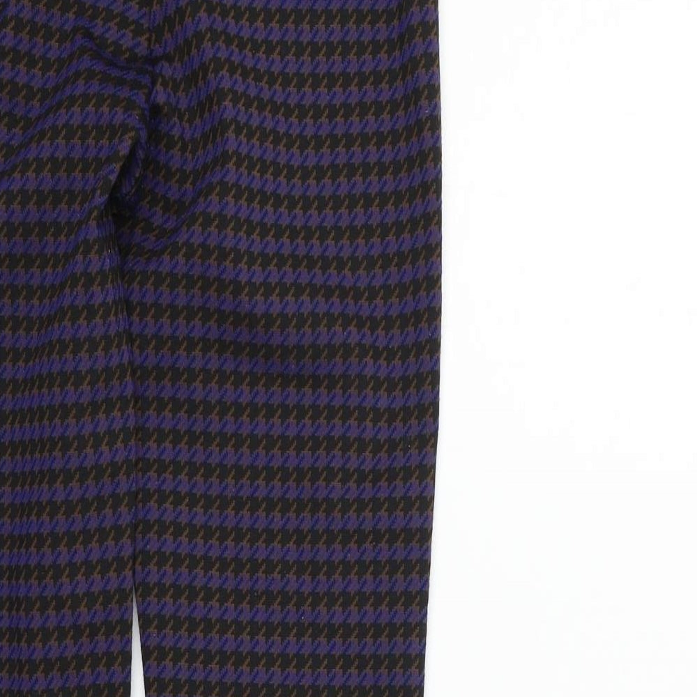 Marks and Spencer Womens Purple Check  Jegging Leggings Size 6 L26 in