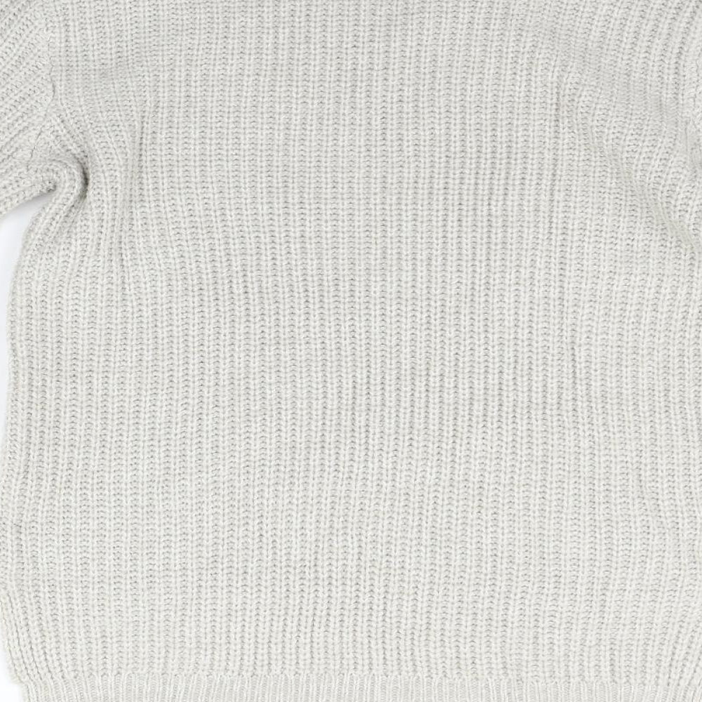 Womens UK Size 10 beyou Beige Henley Jumper