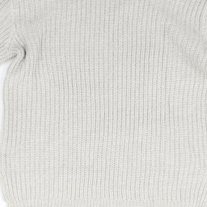 Womens UK Size 10 beyou Beige Henley Jumper