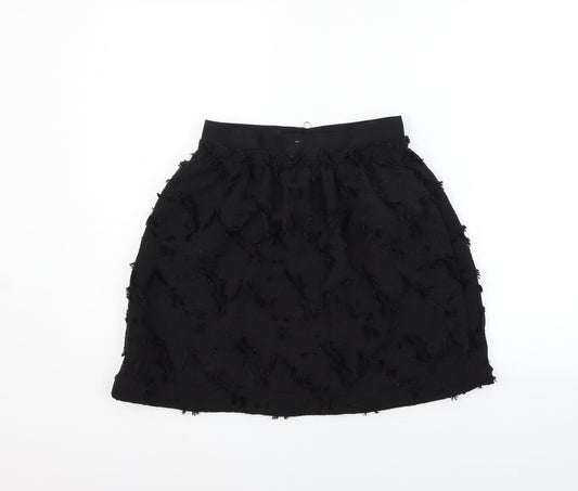 H&M Womens Black   A-Line Skirt Size 8