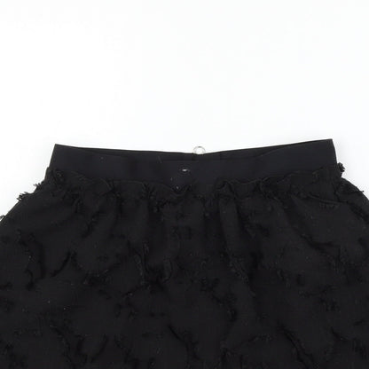 H&M Womens Black   A-Line Skirt Size 8