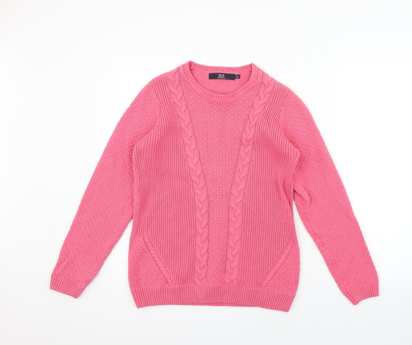 ISLE Essentials Womens Pink   Pullover Jumper Size S