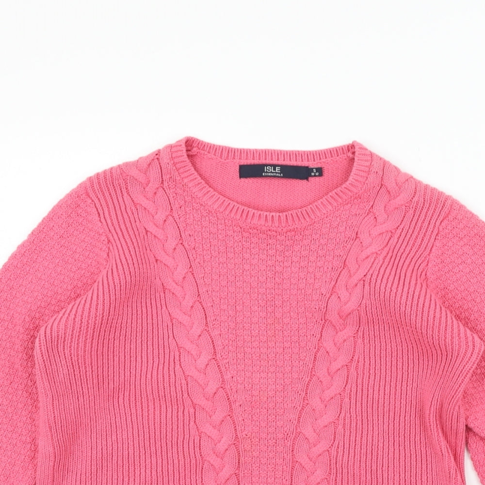 ISLE Essentials Womens Pink   Pullover Jumper Size S