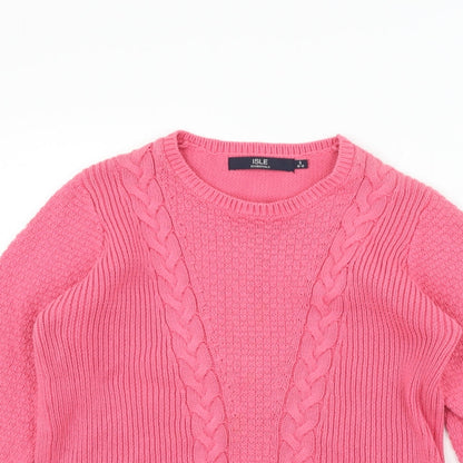 ISLE Essentials Womens Pink   Pullover Jumper Size S