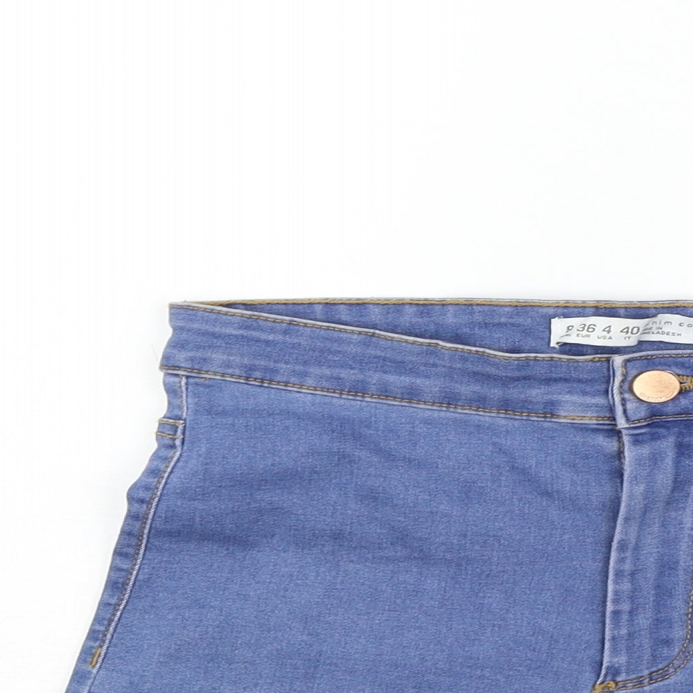 deniem co Womens Blue   Hot Pants Shorts Size 8