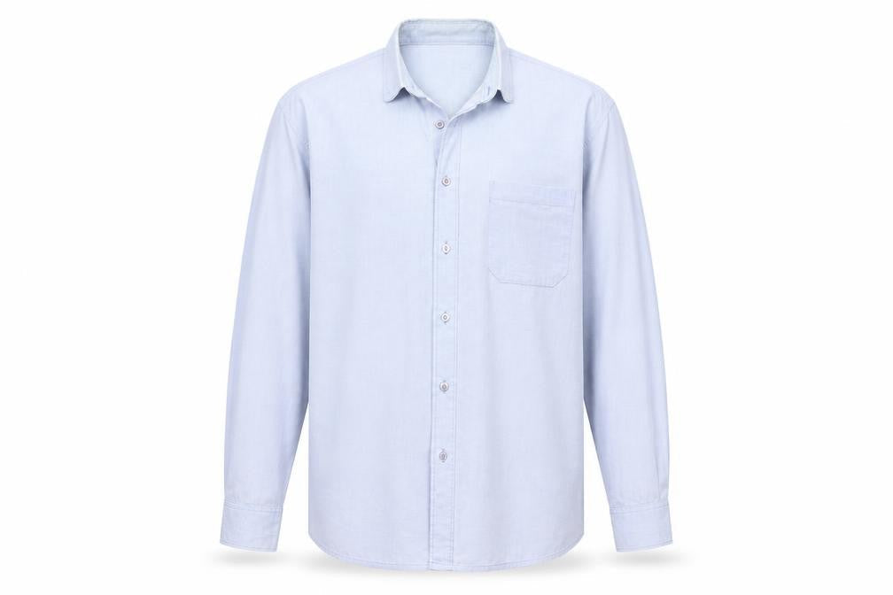 Mens UK Size L Jeremilio Blue  Button-Up Long Sleeve Casual Shirt