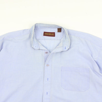 Mens UK Size L Jeremilio Blue  Button-Up Long Sleeve Casual Shirt