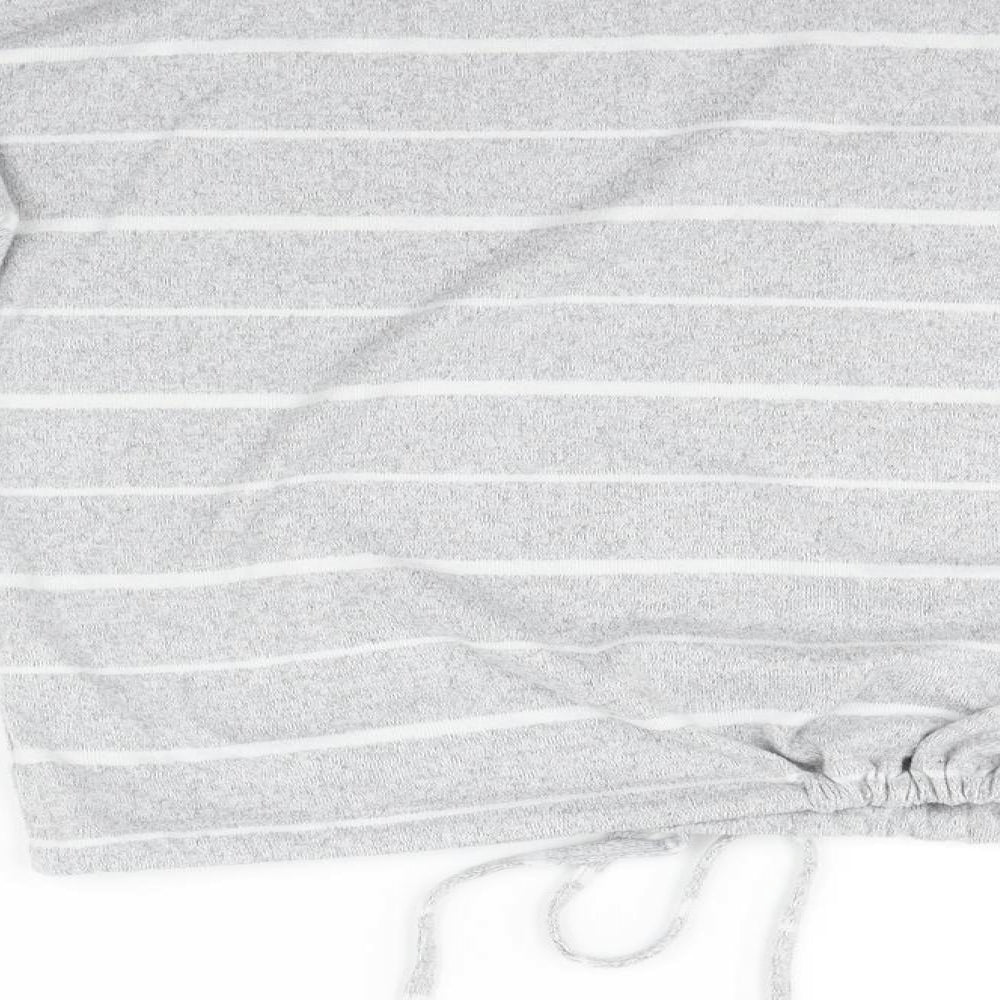 Nutmeg Womens Grey Striped  Pullover Jumper Size 6