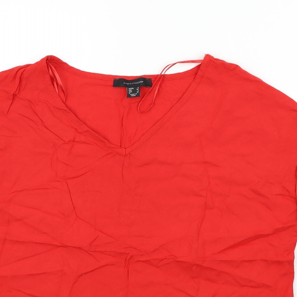 Atmosphere Womens Red   Basic T-Shirt Size 6