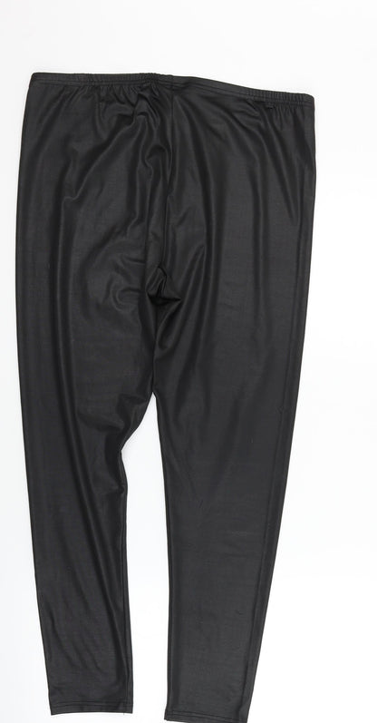 ethelaustin Womens Black Houndstooth  Jegging Trousers Size 16 L24 in