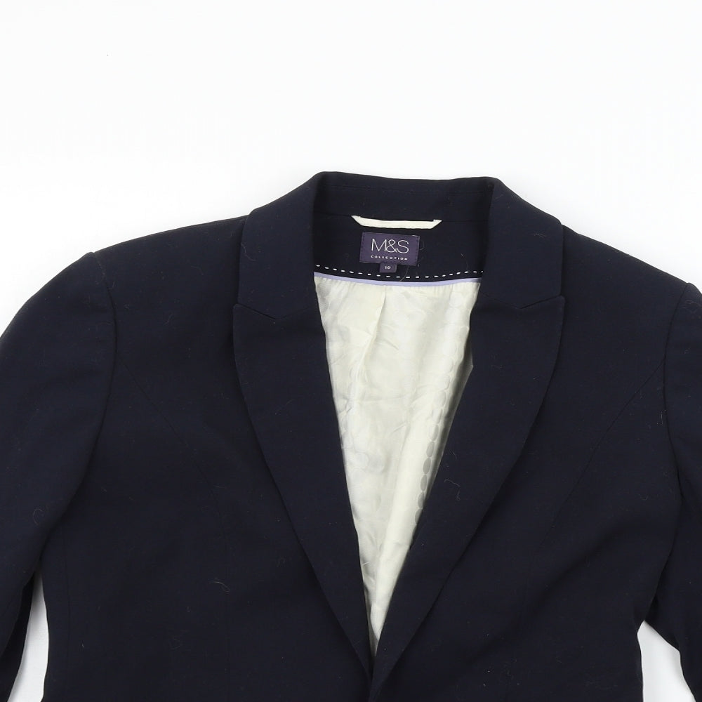 Marks and Spencer Womens Blue   Jacket Blazer Size 10