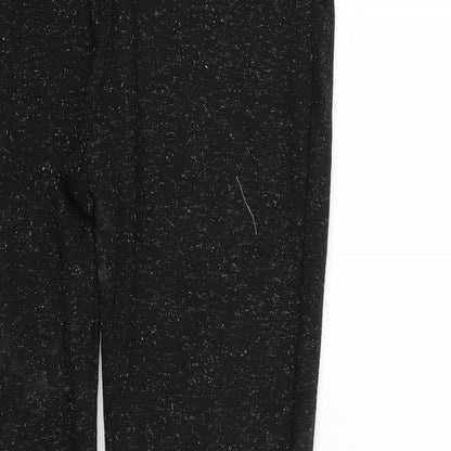 Womens UK Size 12 NEXT Regular Fit Sweatpants Black Trousers