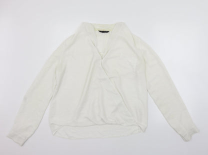 Womens UK Size 12 Topshop White Basic T-Shirt