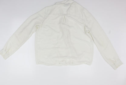 Womens UK Size 12 Topshop White Basic T-Shirt