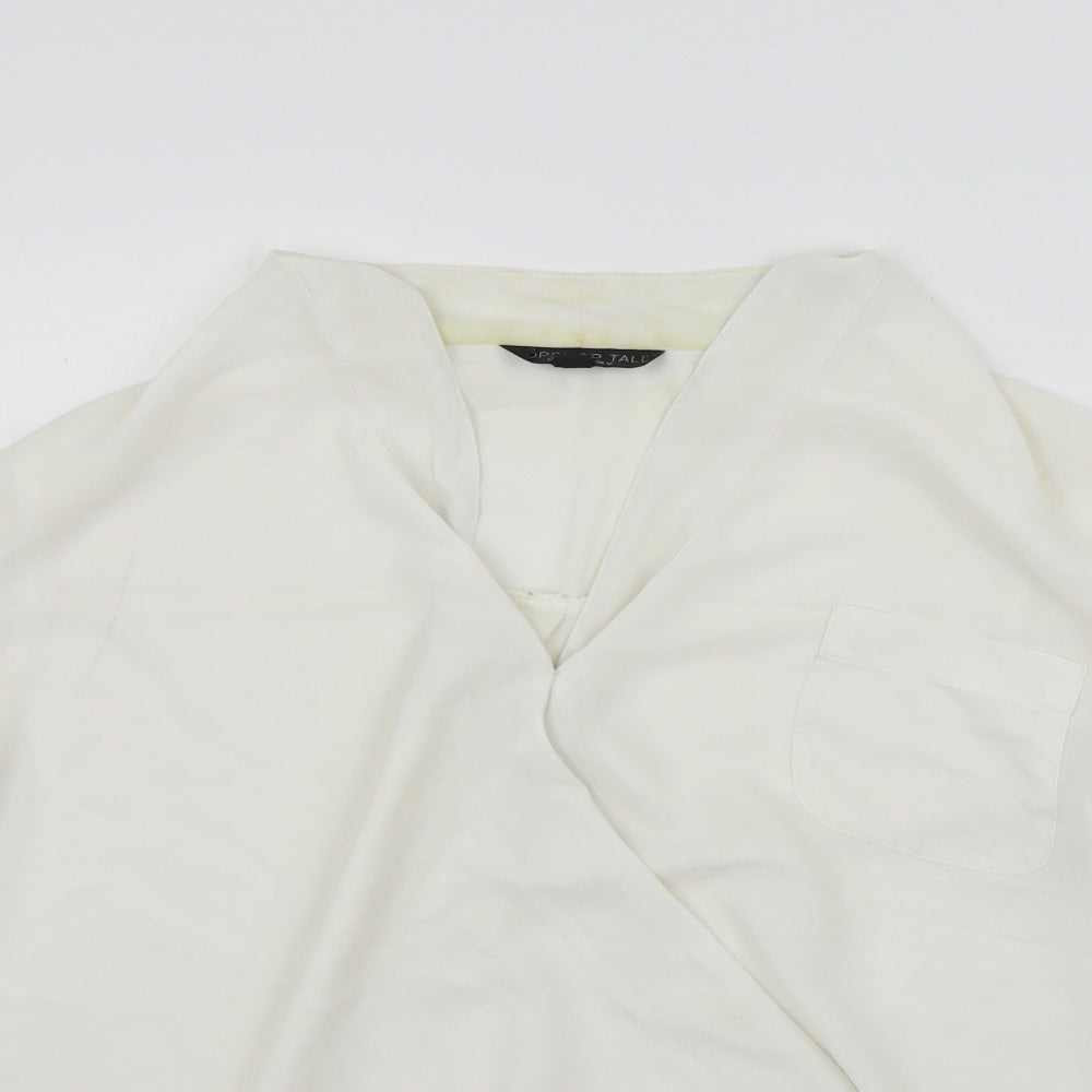 Womens UK Size 12 Topshop White Basic T-Shirt