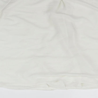 Womens UK Size 12 Topshop White Basic T-Shirt