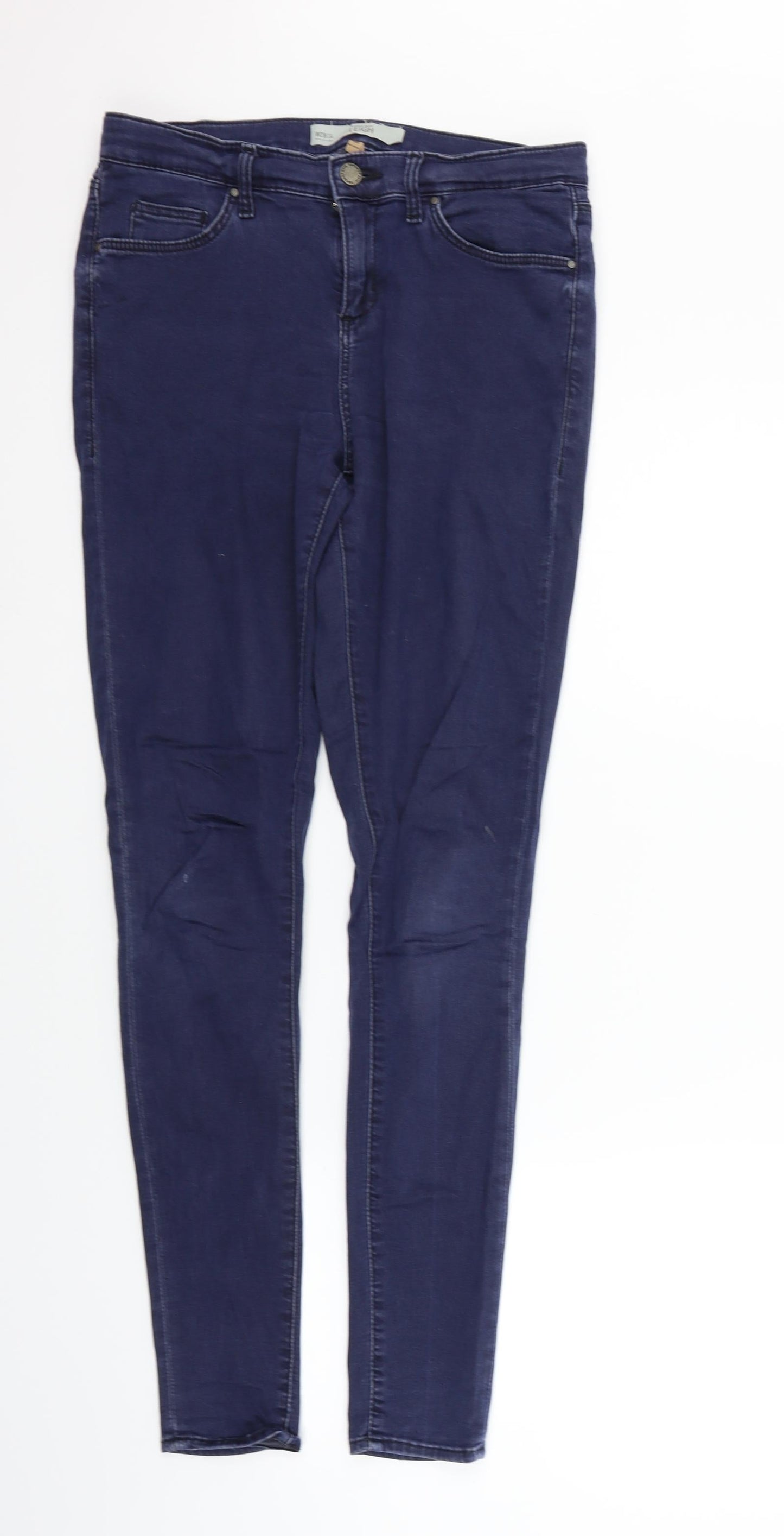 Topshop Womens Black   Straight Jeans Size 28 in L34 in