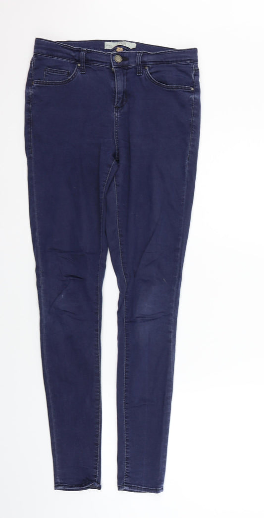 Topshop Womens Black   Straight Jeans Size 28 in L34 in