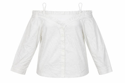 Womens UK Size 8 H&M White Basic Button-Up
