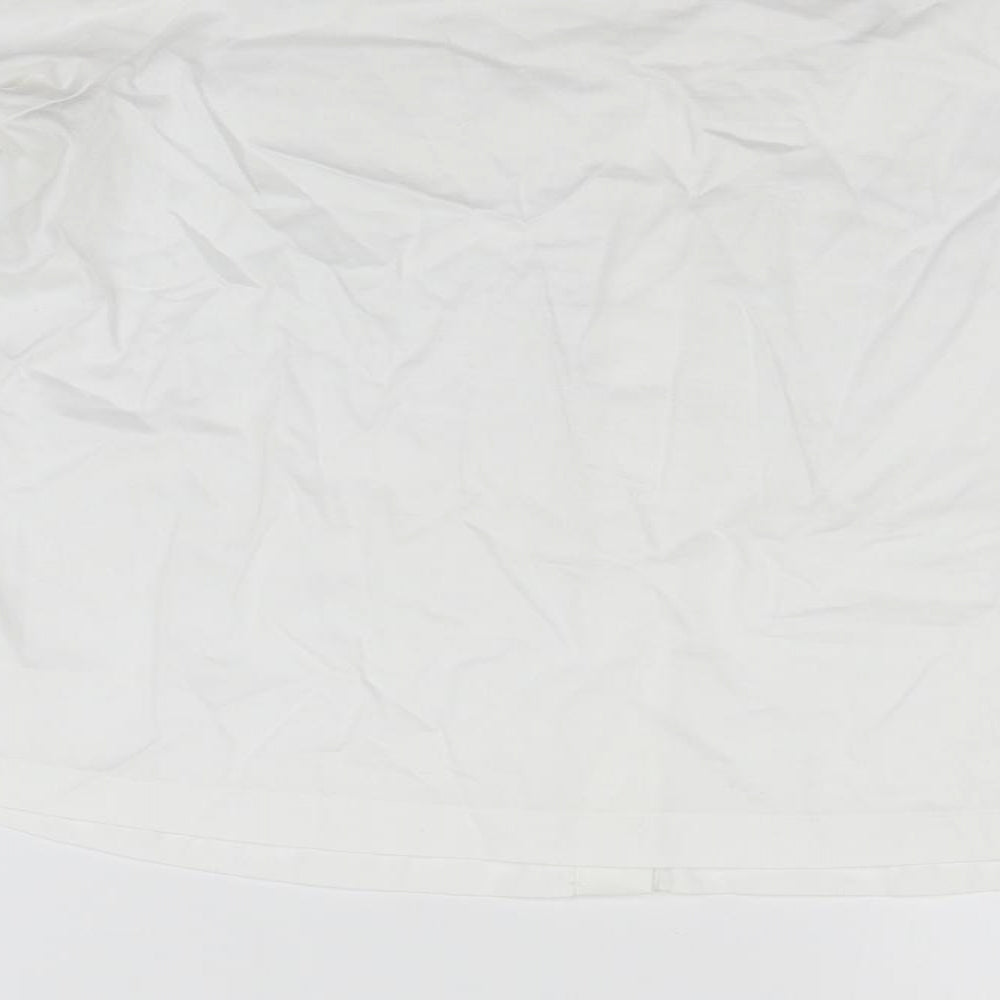 Womens UK Size 8 H&M White Basic Button-Up