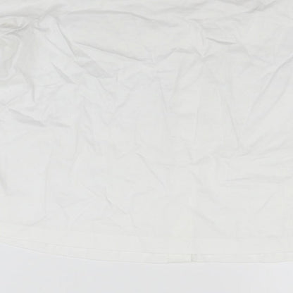 Womens UK Size 8 H&M White Basic Button-Up