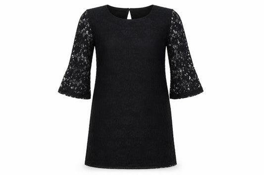 Front view of Papaya women’s black fit & flare, size UK 8