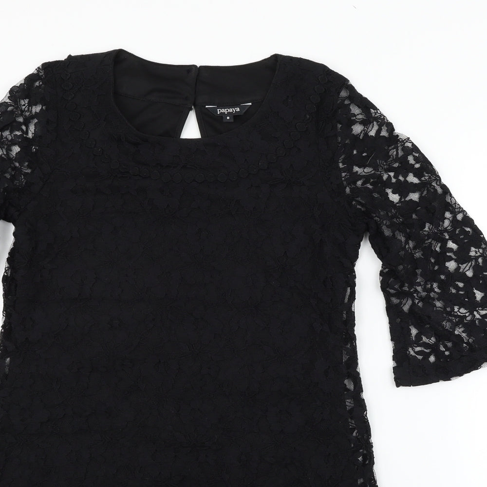 Papaya Womens Black   Fit & Flare  Size 8