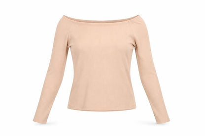 Womens UK Size L Divided Beige Basic T-Shirt