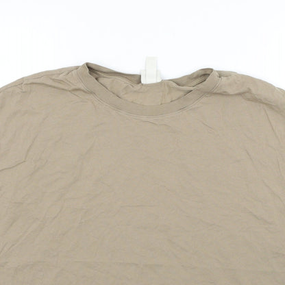 Womens UK Size M H&M Beige Basic T-Shirt