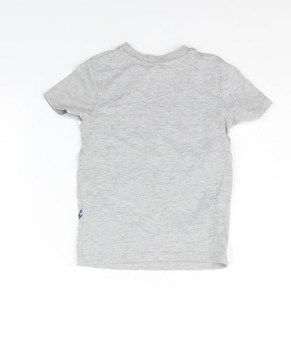 George Girls Grey Geometric  Basic T-Shirt Size 3-4 Years