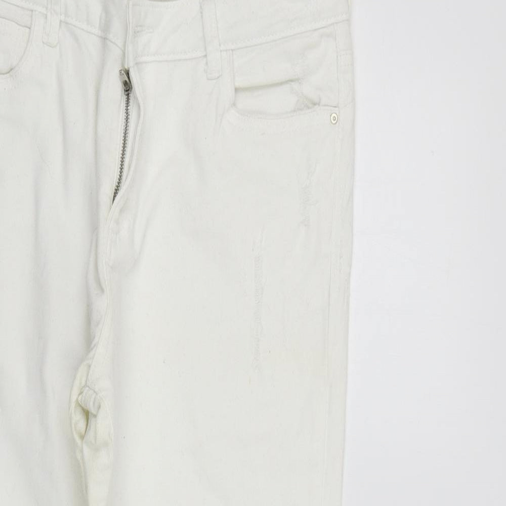 Womens UK Size 16 deniem & co Regular Fit  White Trousers