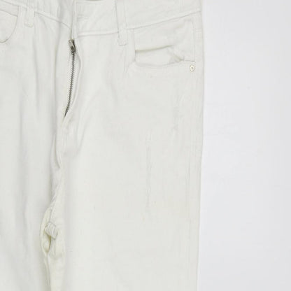 Womens UK Size 16 deniem & co Regular Fit  White Trousers