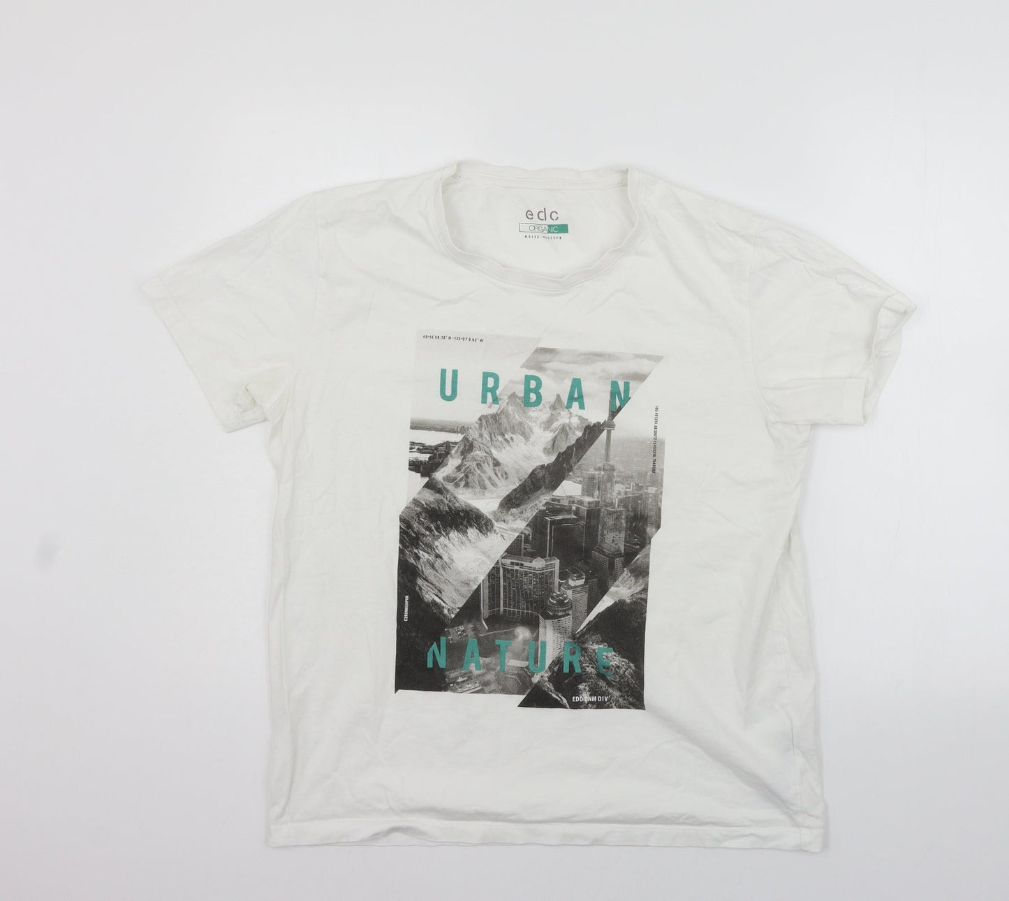EDC Mens White    T-Shirt Size M