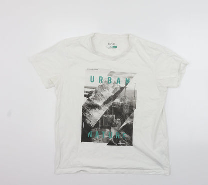 EDC Mens White    T-Shirt Size M