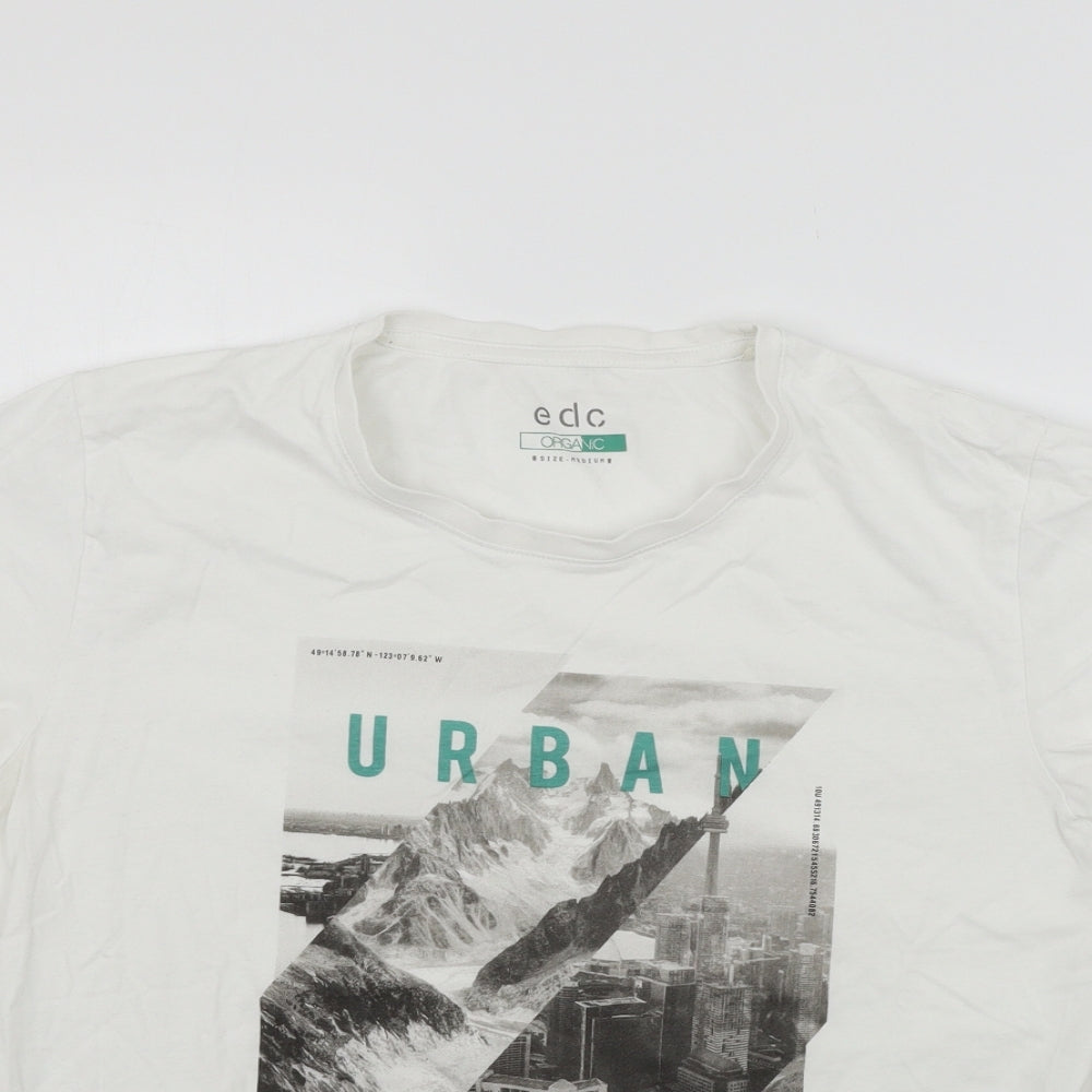 EDC Mens White    T-Shirt Size M