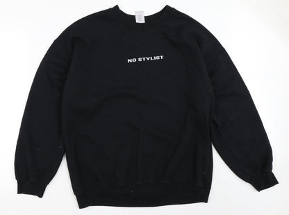 Gildan Womens Black   Pullover Sweatshirt Size XL