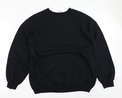 Gildan Womens Black   Pullover Sweatshirt Size XL