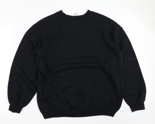 Gildan Womens Black   Pullover Sweatshirt Size XL